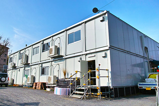 工事現場のプレハブ